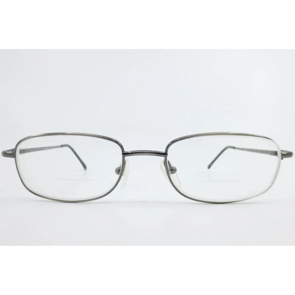 Modern Optical Icon Anti Silver Oval Metal Eyeglass Frames 51-19 38360